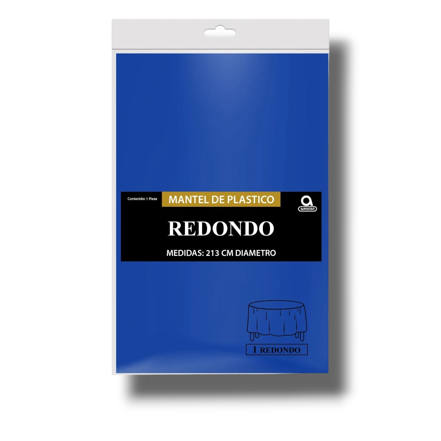 Mantel Redondo Azul Rey C/1