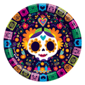 Plato 7" Dia de Muertos  C/6