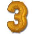 Globo 26" Numero 3 Oro C/1