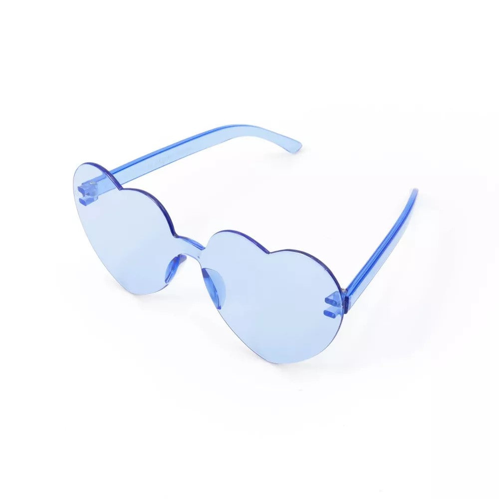 Lentes Corazon Azul C/1