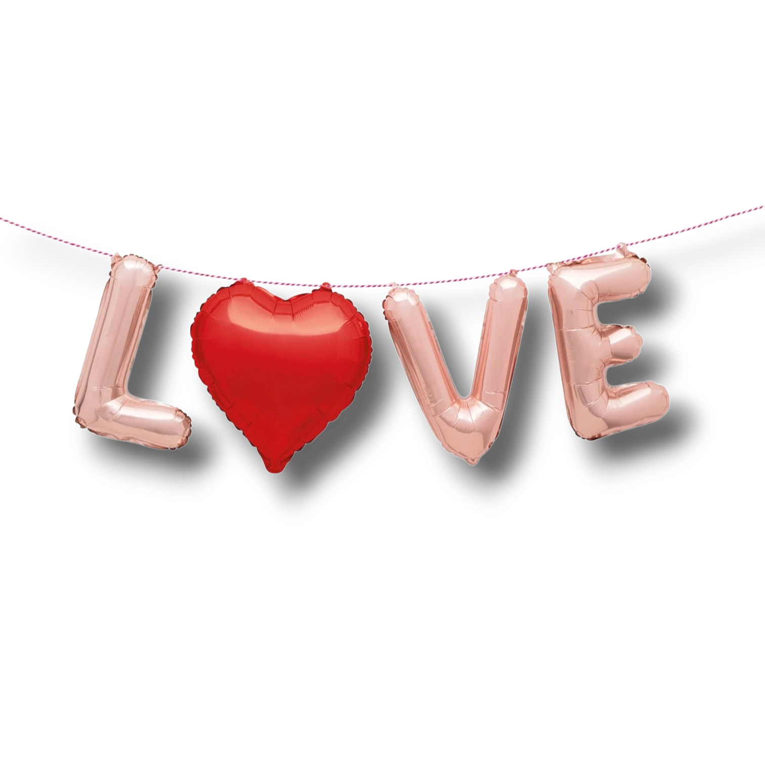 Banner kit Rose Gold With Red Heart LOVE C/1