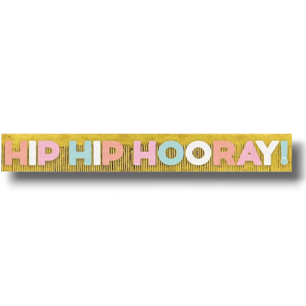 Banner Gigante Hip Hip Hooray Brillante C/1