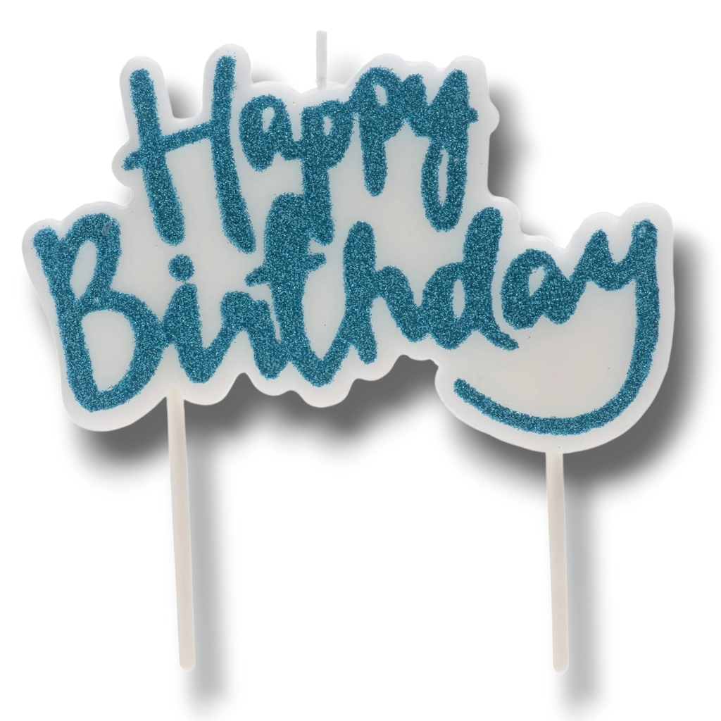 Vela Cumpleaños Happy Birthday Azul C/1