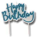 Vela Cumpleaños Happy Birthday Azul C/1