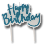Vela Cumpleaños Happy Birthday Azul C/1