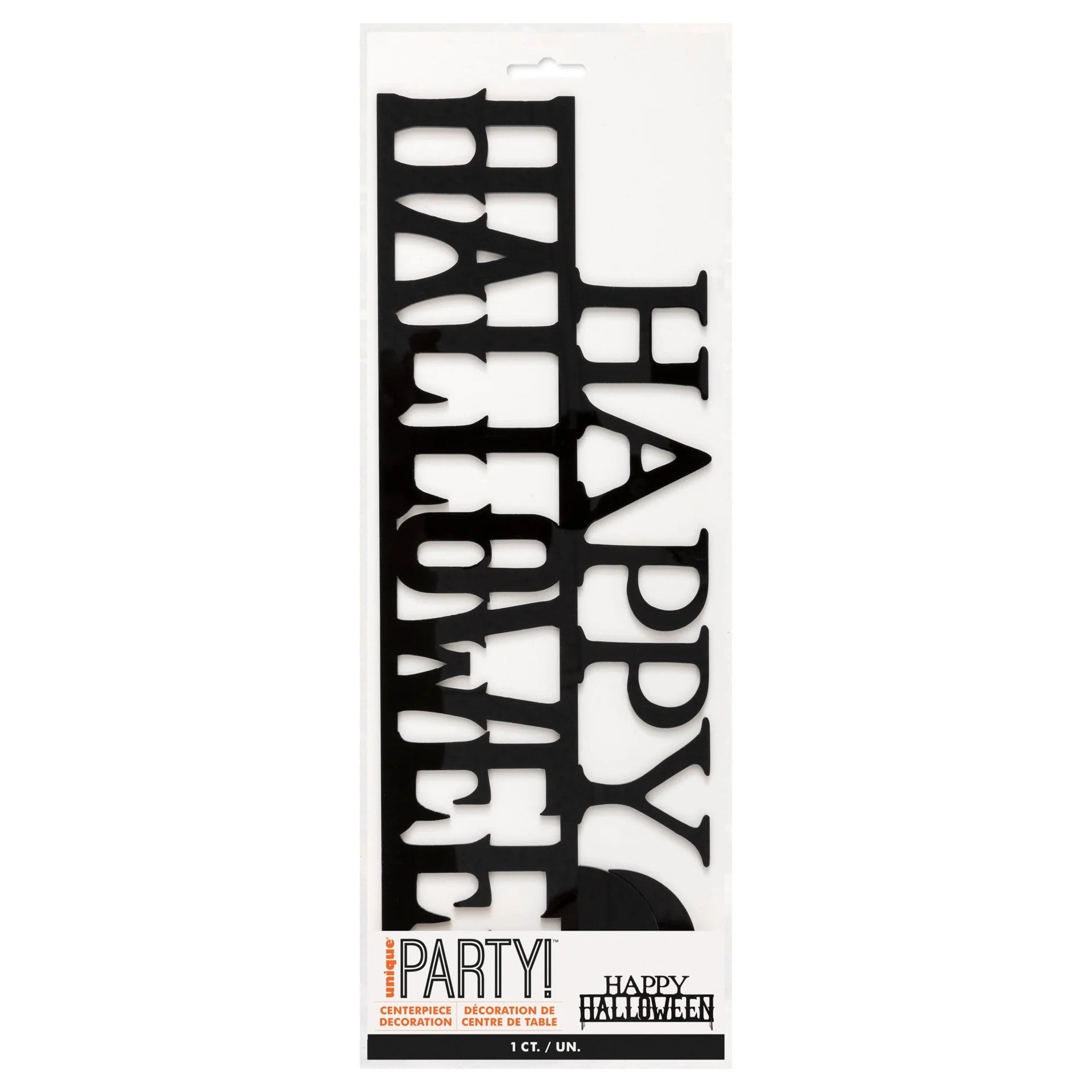 Black Happy Halloween Acrylic Centerpiece C/1