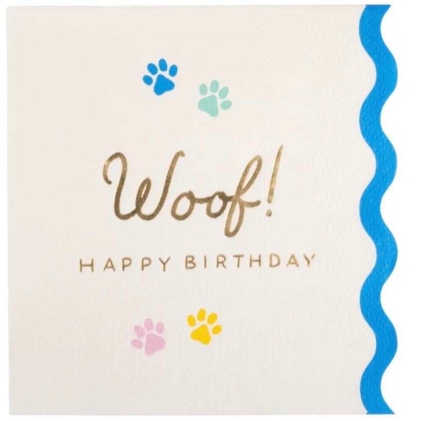 Servilleta Woof Paw Print C/18