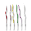 Vela Curva en Espiral Colores C/6