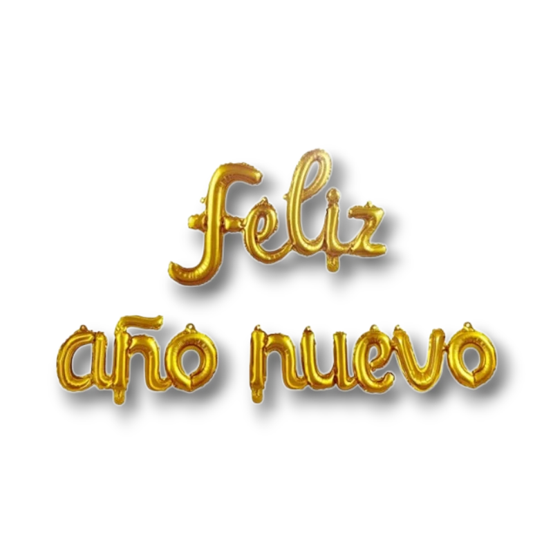 Letrero Feliz Año Nuevo Dorado C/1