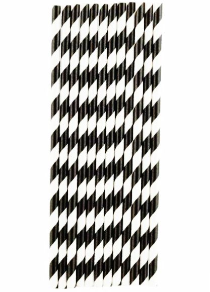 Popote Carton Negro C/25