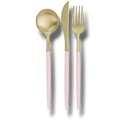Cubiertos Dorado / Rosa C/12