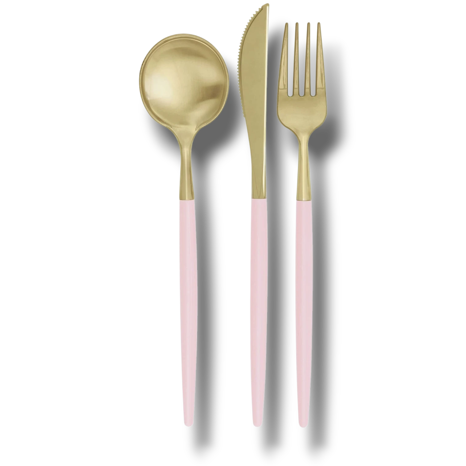 Cubiertos Dorado / Rosa C/12