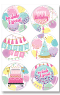 Distintivo Happy Birthday Sweet Balloons C/24