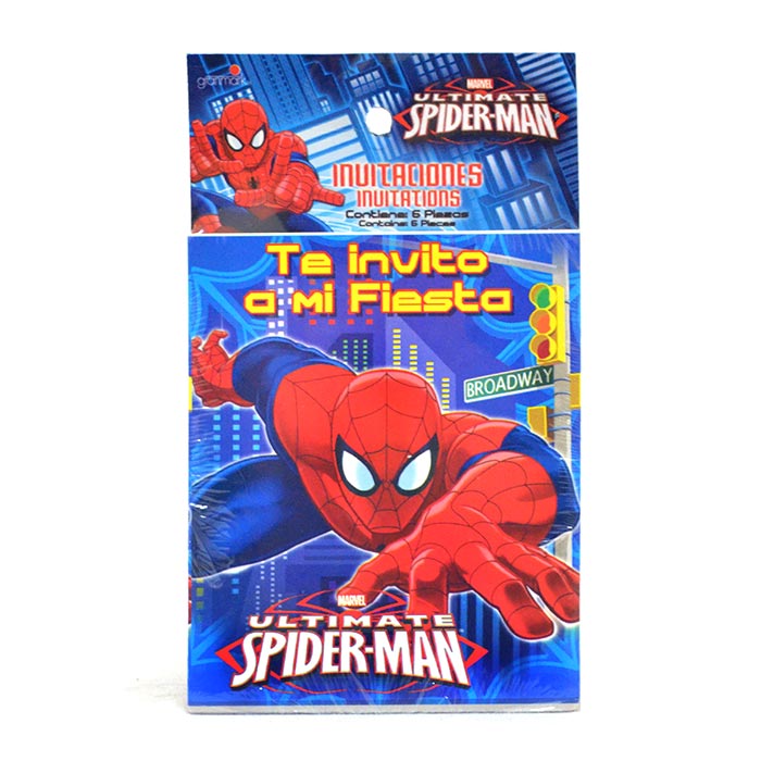 Invitacion SpiderMan C/6