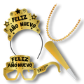 Kit Para Mujer Oro Happy New Year Para 1 Persona