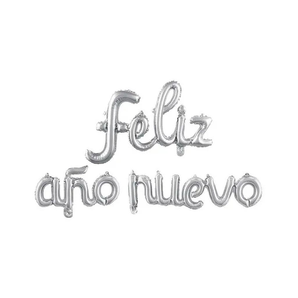 Letrero Feliz Año Nuevo Plata C/1