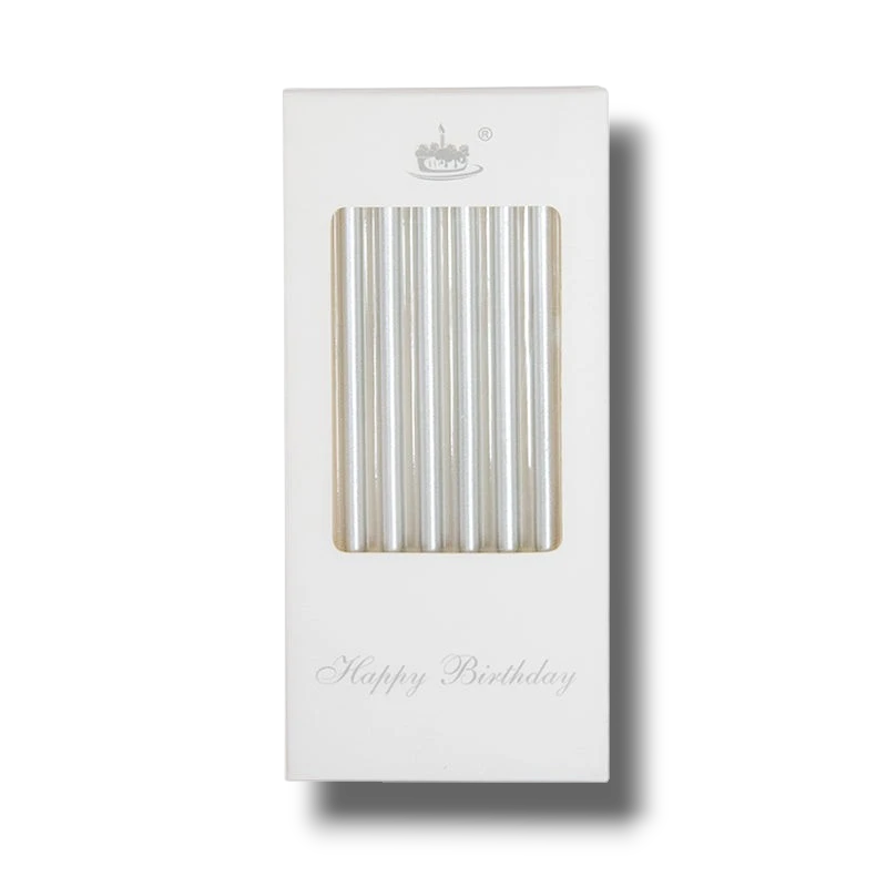 Velas Metalicas Plata C/6