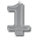 Silver Number 1 Candle C/1