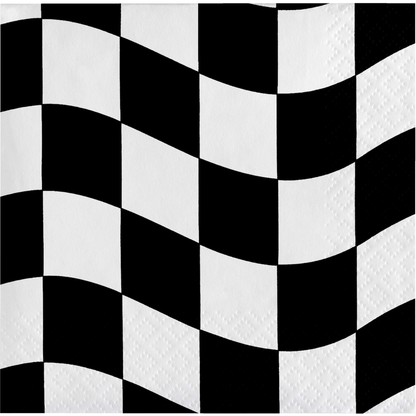 Servilleta CH Black And White Checks C/16