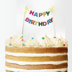 Cake Topper Happy Birthday Colores C/1