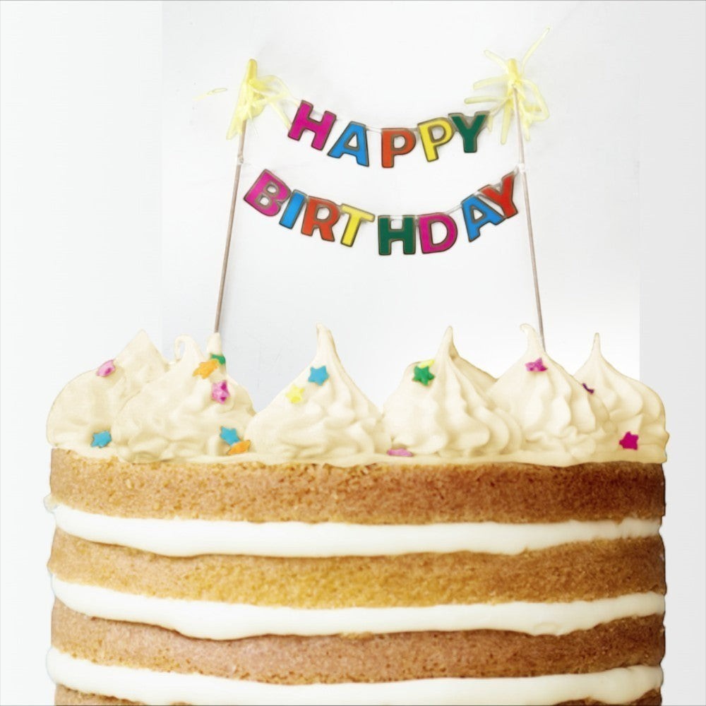 Cake Topper Happy Birthday Colores C/1