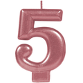 Rose Gold Number Candle 5 C/1
