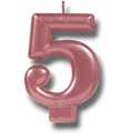 Rose Gold Number Candle 5 C/1