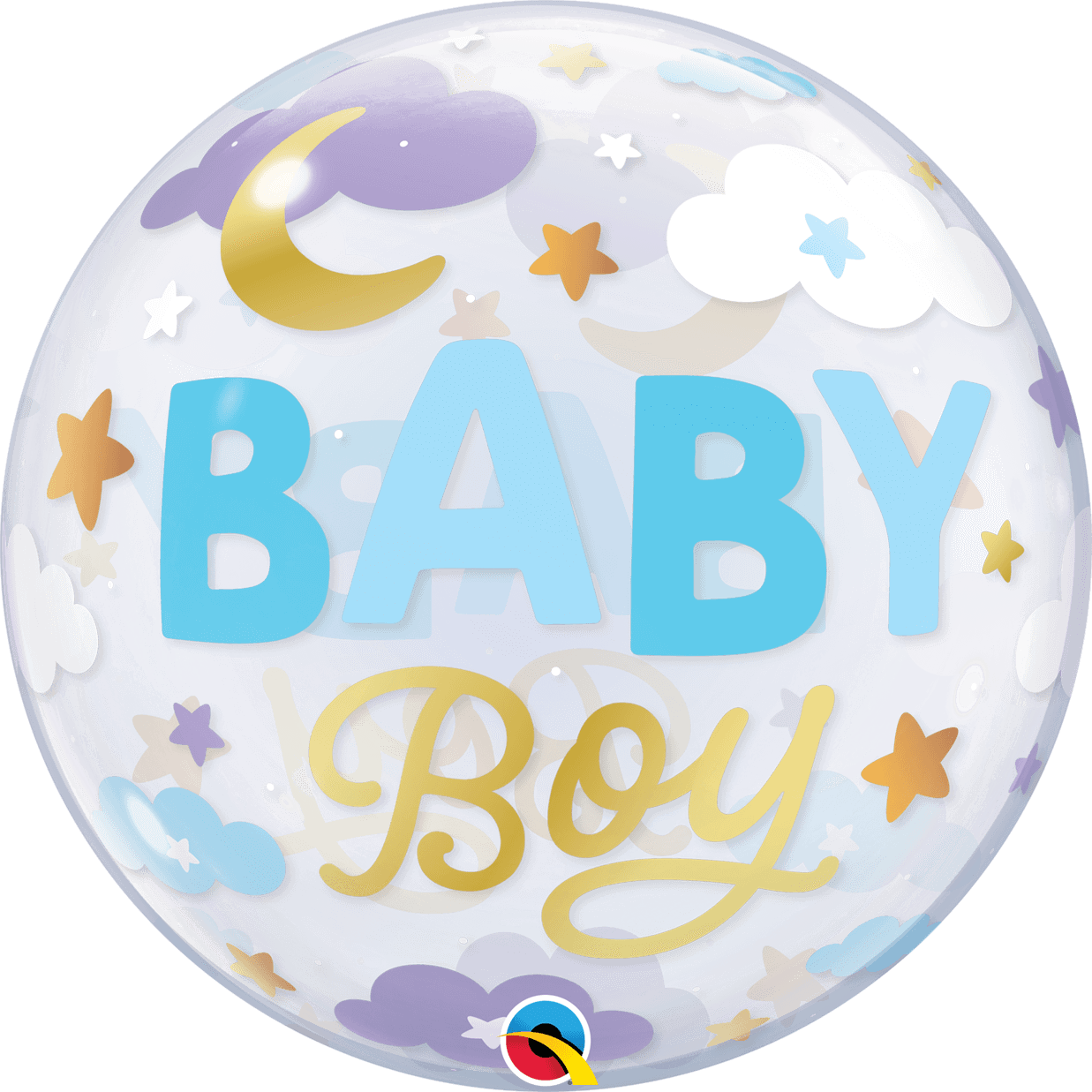 Bubble 22" Baby Boy Moons and Stars C/1