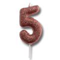Rose Gold Candle Number 5 C/1