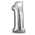 Balloon 26" Number 1 Silver C/1