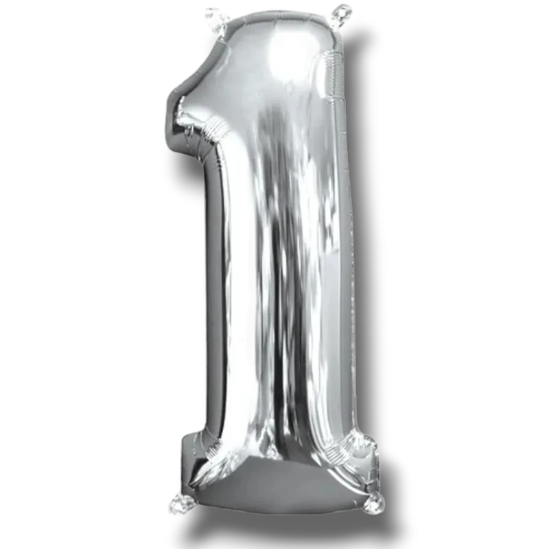 Globo 26" Numero 1 Plata C/1