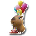 Adorno Movil Capibara Birthday C/1