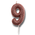 Vela Oro Rosa Número 9 C/1