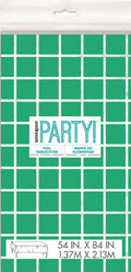 Silver &amp; Bright Green Checkered Tablecloth C/1