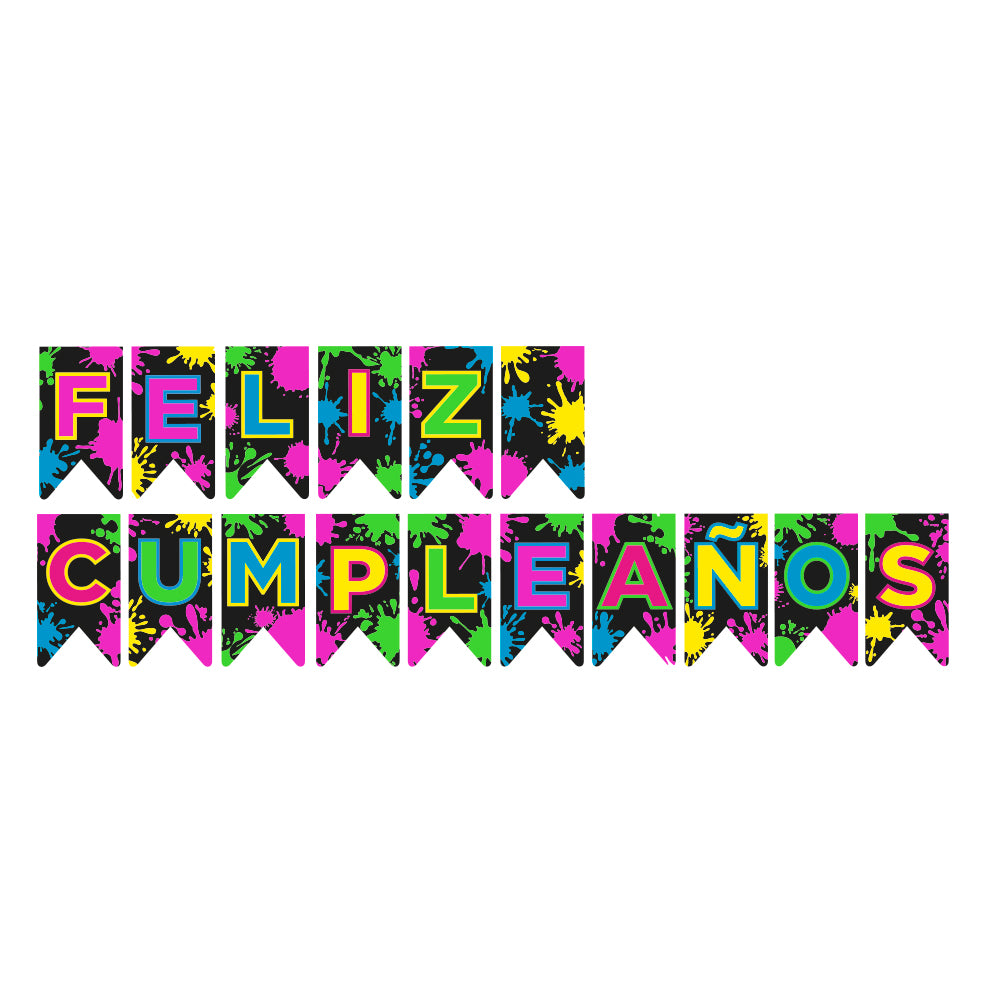 Banner Feliz Cumpleaños Neon