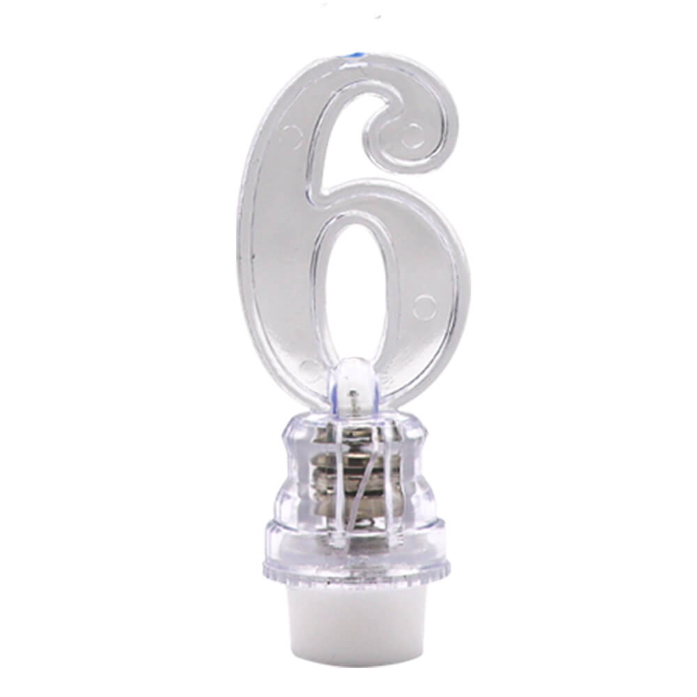 Vela Led Numero 6 C/1