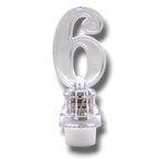 Vela Led Numero 6 C/1