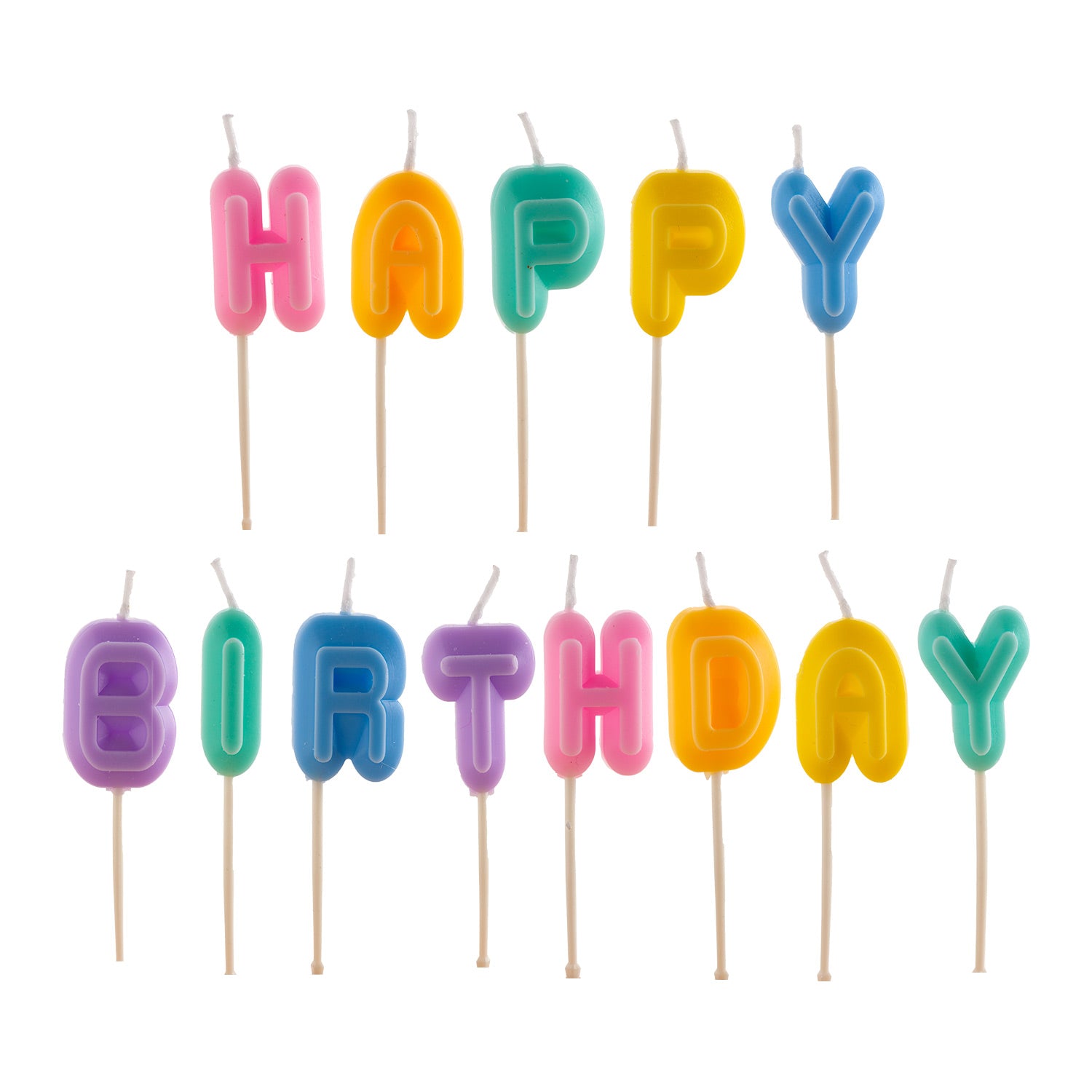 Vela Happy Birthday Colores C/13