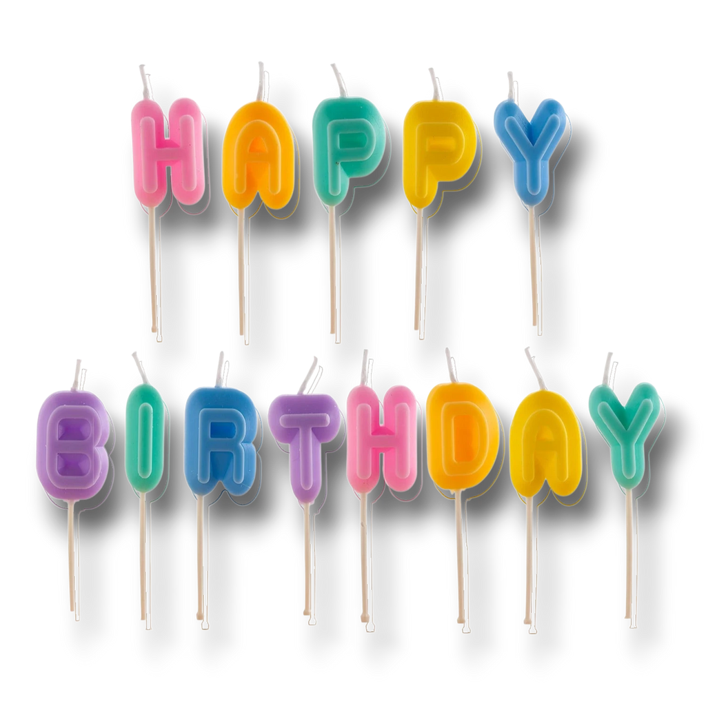 Vela Happy Birthday Colores C/13