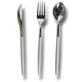 Cubiertos Plata/ Blanco C/15