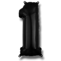 Balloon 26" Number 1 Black C/1