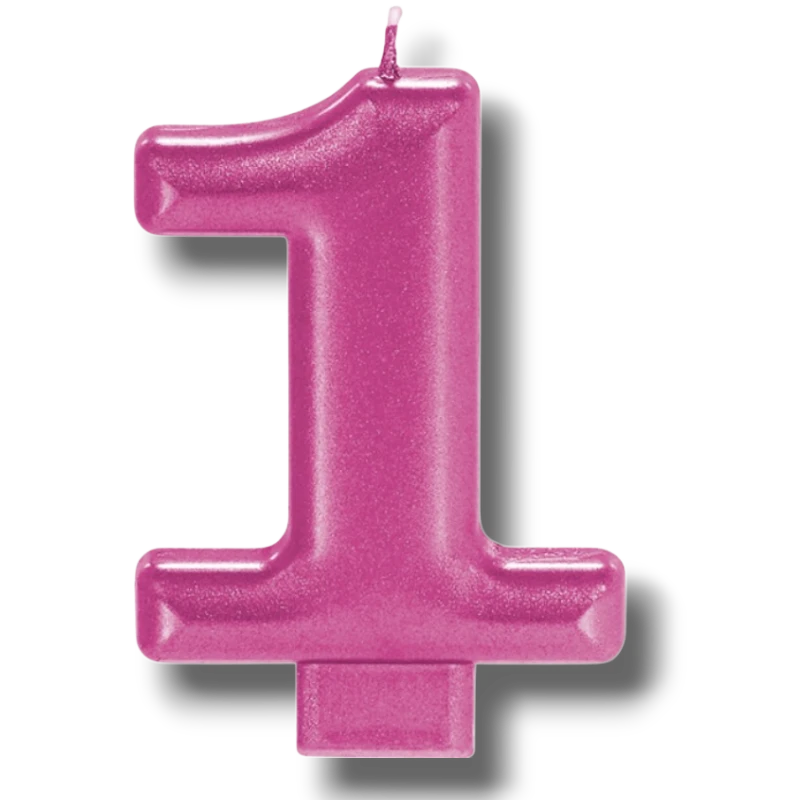 Magenta Number 1 Candle C/1