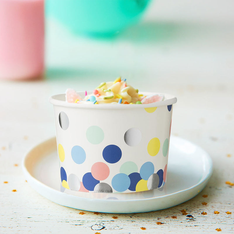 16oz Candy Cups Dots Colors C/5