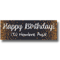Banner HBD Negro Personalizable