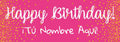 Customizable Pink HBD Banner