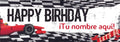 Banner Happy Birthday Carreras Personalizable