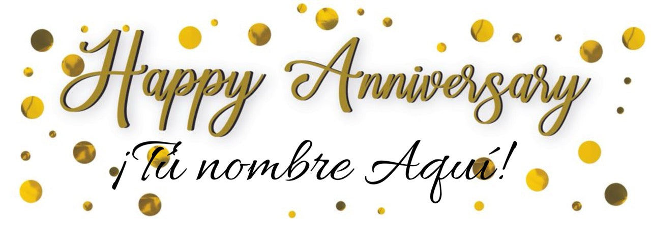 Banner Happy Anniversary Personalizable