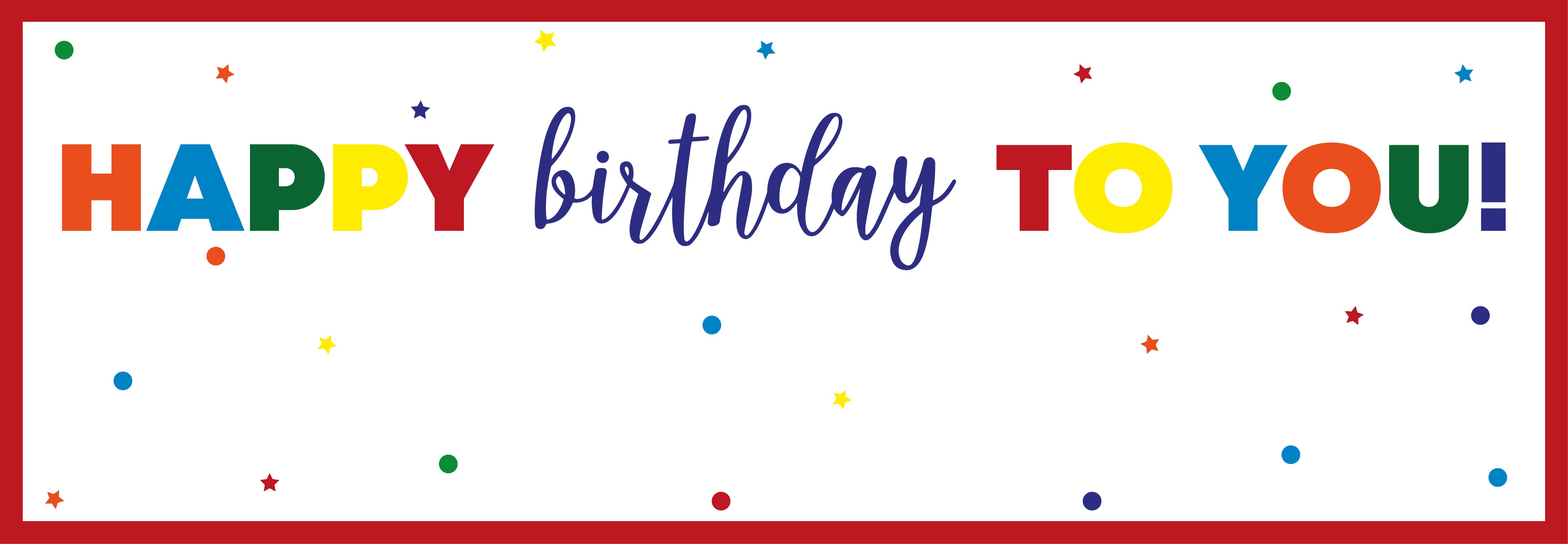 Banner HBD Star Birthday