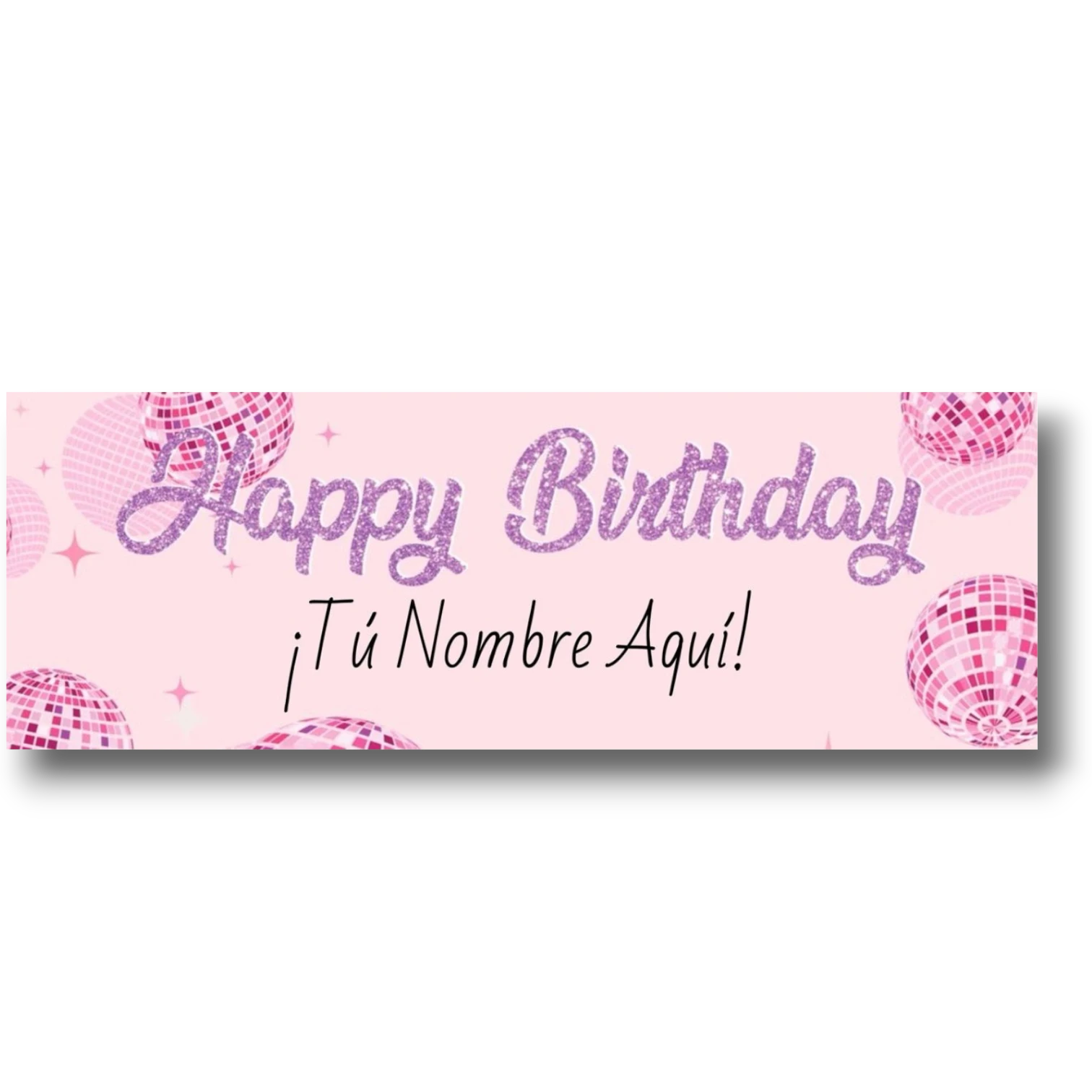Customizable Disco Birthday Banner