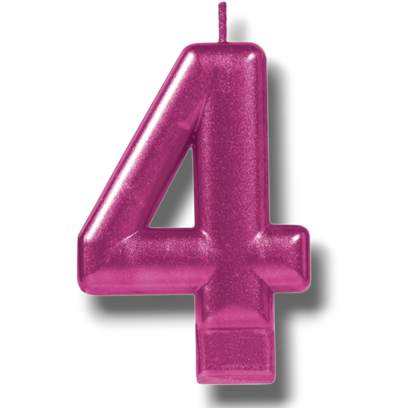 Candle Number 4 Magenta C/1